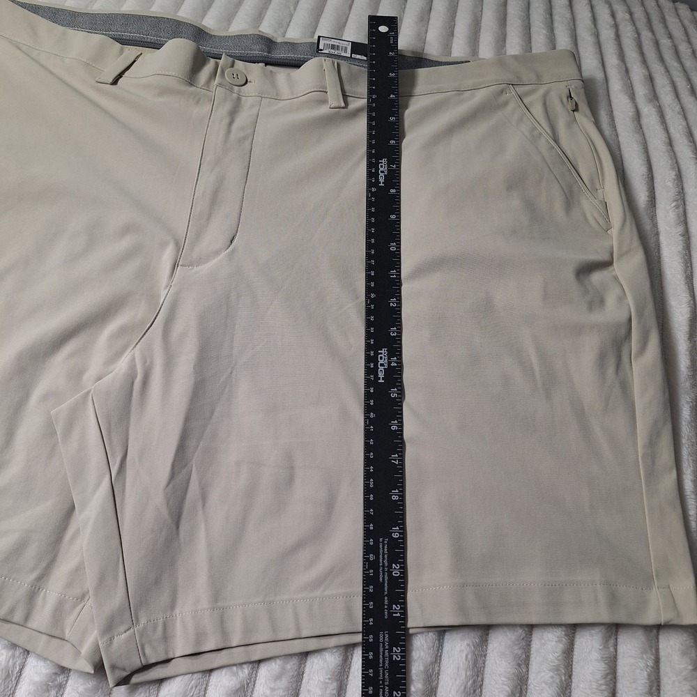 FLX Performance Premium 4 Way Stretch‎ Shorts Mens 54 TALL Beige Golf Microfiber - Picture 3 of 8